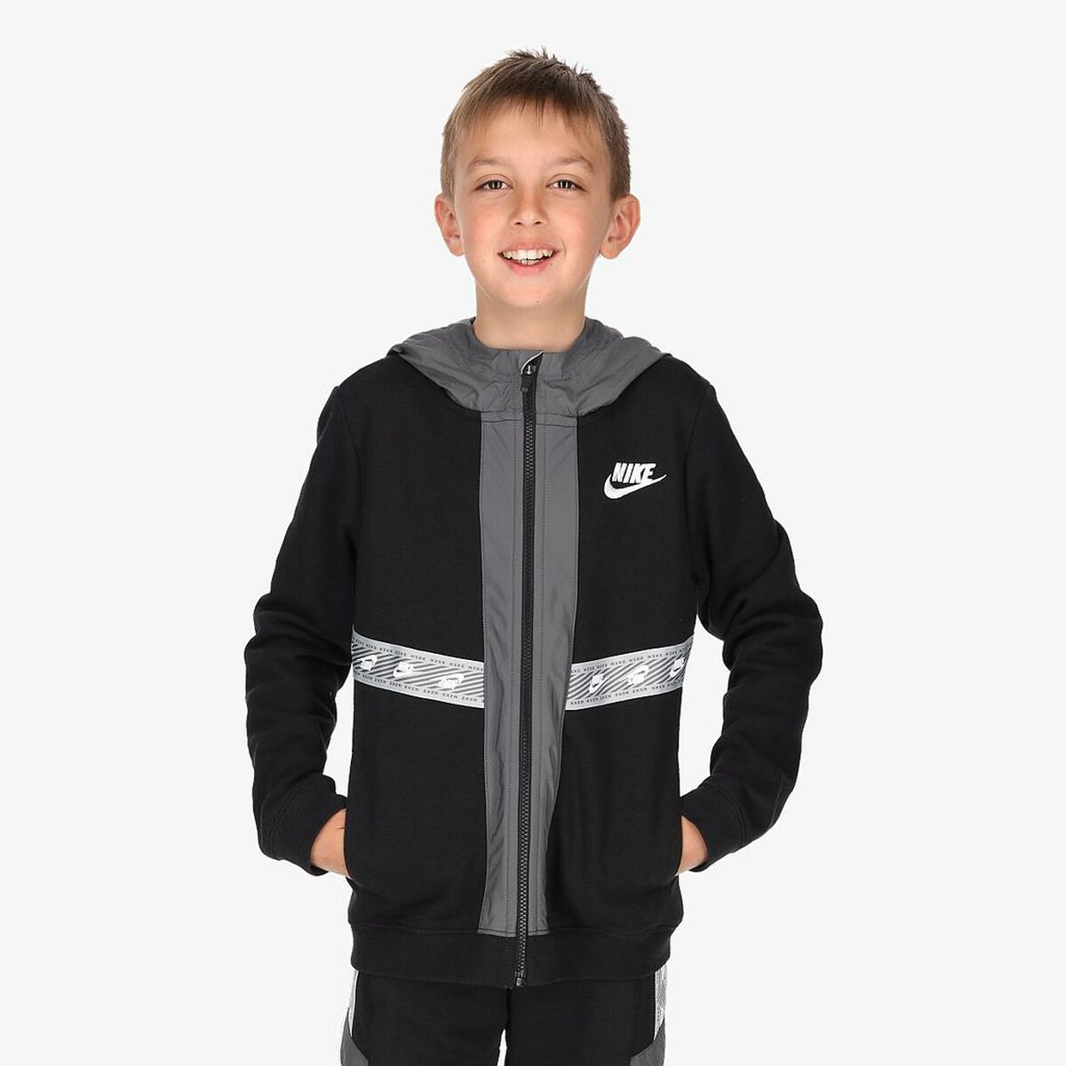 Dětská sportovní bunda Nike Černý Bavlna